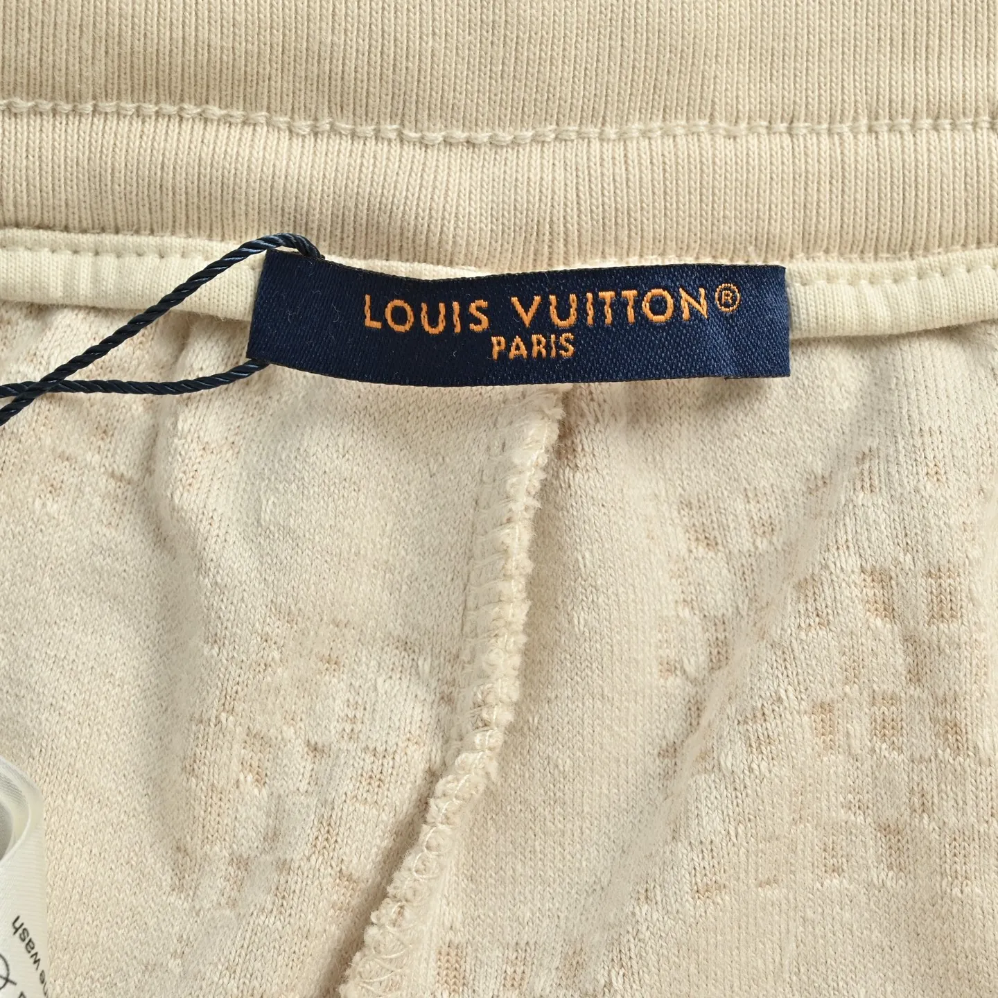 Louis Vuitton/Louis Vuitton checkerboard drawstring terry shorts